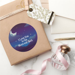 Love You to the Moon and Back, Classic Round Sticker