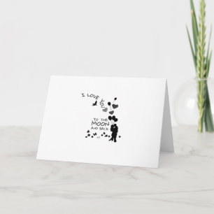 Love You To The Moon And Back Couple Moonlight Hea Card