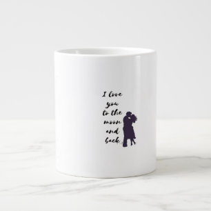 Love You To The Moon And Back Couple Moonlight Rom Large Coffee Mug