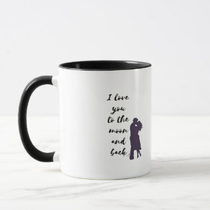Love You To The Moon And Back Couple Moonlight Rom Mug