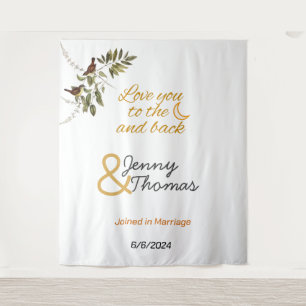 Love you to the Moon and back editable Tapestry