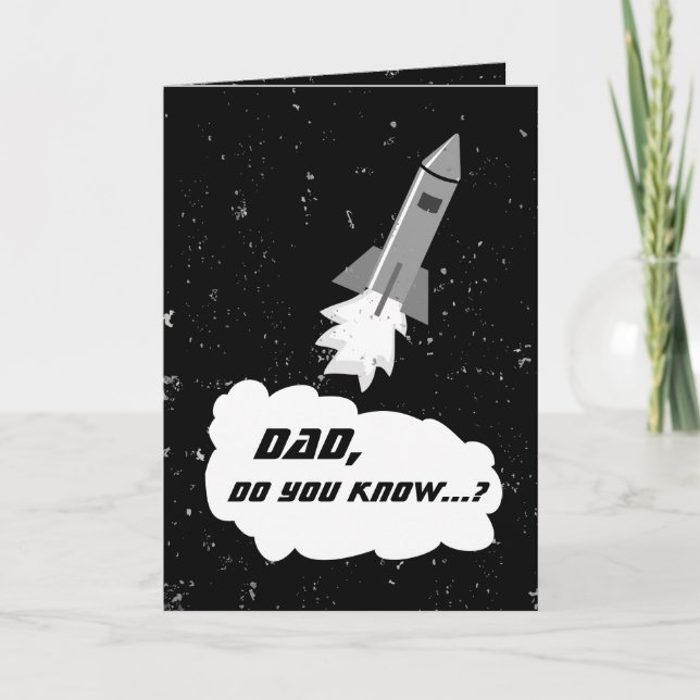 Love You to the Moon and Back Fathers Day Rocket Card (Front)