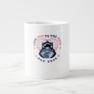 Love You To The Moon And Back Heartfelt Design  Large Coffee Mug