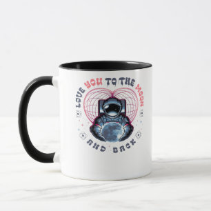 Love You To The Moon And Back Heartfelt Design  Mug