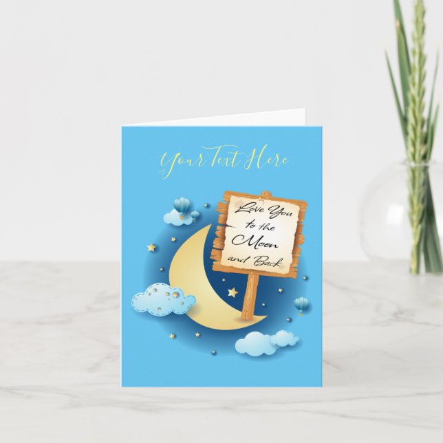 Love You to the Moon and Back Holiday Card (Front)