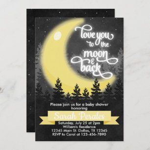 Love You to the Moon and Back Invitation Invite