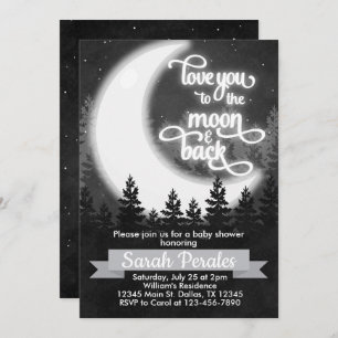 Love You to the Moon and Back Invitation Invite