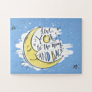 Love you to the moon and back jigsaw puzzle