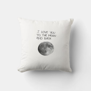 Love You To The Moon And Back Modern Aesthetic Art Cushion