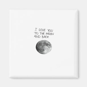 Love You To The Moon And Back Modern Aesthetic Art Magnet