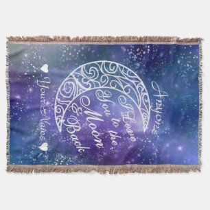 Love You To The Moon and Back Personalised Throw Blanket