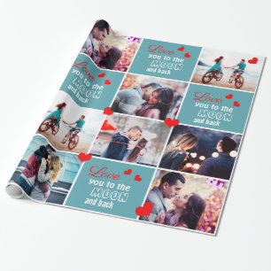 Love you to the moon and back photo wrapping paper