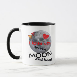 Love You To The Moon And Back Playful Style  Mug