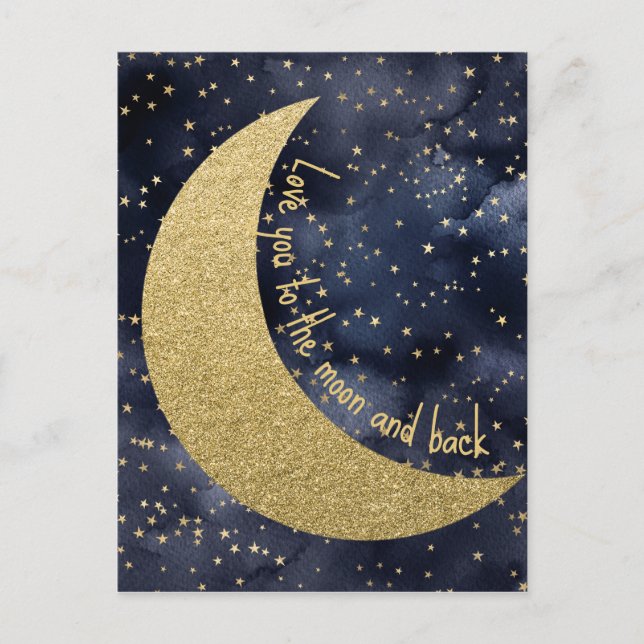 Love You to the Moon and Back Postcard (Front)