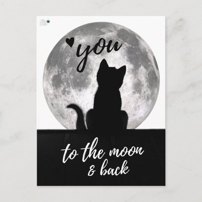 Love you to the moon and back - postcard (Front)