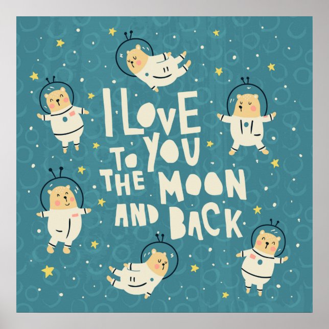 Love you to the moon and back poster (Front)