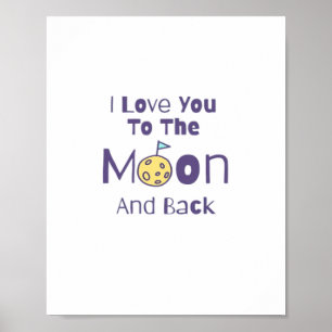 Love You To The Moon And Back Refined Aesthetic Ar Poster
