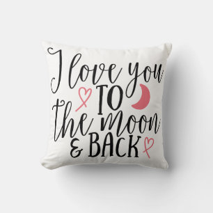 Love You to the Moon and back Reversible Cushion