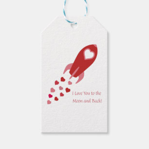 Love You to the Moon and Back Rocket Ship Gift Tags