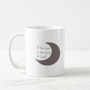 Love You To The Moon And Back Round Graphic Style Coffee Mug