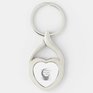 Love You To The Moon And Back Simple Romantic Desi Key Ring