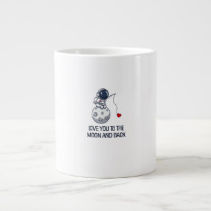 Love You To The Moon And Back Sweet Minimal Aesthe Large Coffee Mug