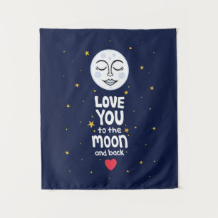 Love You to the Moon and Back Tapestry
