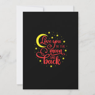 Love You To The Moon And Back Valentines Day Girlf Holiday Card