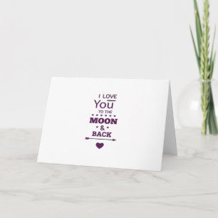 Love You To The Moon And Back Valentines Day Roman Card
