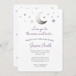 Love You to the Moon & Back Baby Shower Invitation