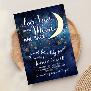 Love you to the Moon & Back Baby Shower Invitation