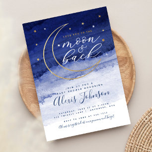 Love You to the Moon & Back Baby Shower Invitation