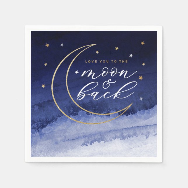 Love you to the Moon & Back Paper Napkin (Front)