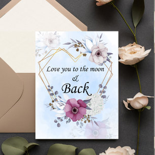 Love You to the Moon & Back – Romantic Personalise Invitation