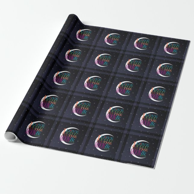 Love You to the Moon & Back Wrapping Paper (Unrolled)
