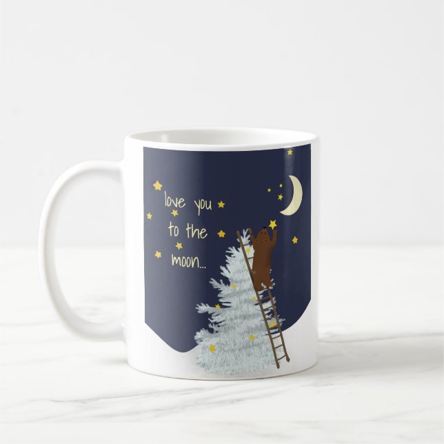 Love You to the Moon Bear Mug (Left)