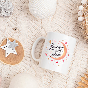 Love You to the Moon Crescent Mug