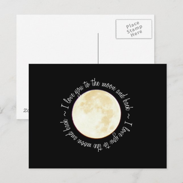 Love You to the Moon Postcard (Front/Back)