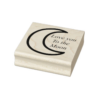 Love You to the Moon Rubber Stamp