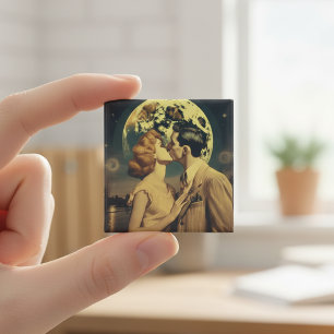 Love you to the moon, travel poster customisable magnet
