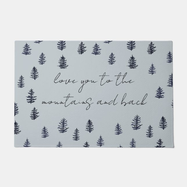 Love you to the Mountains Tree Doormat (Front)