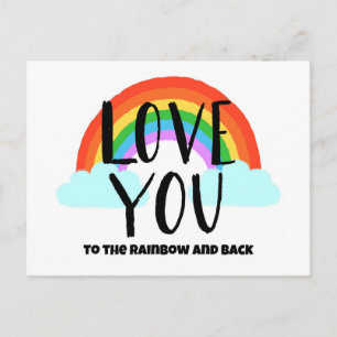 Love You to the Rainbow and Back Postcard