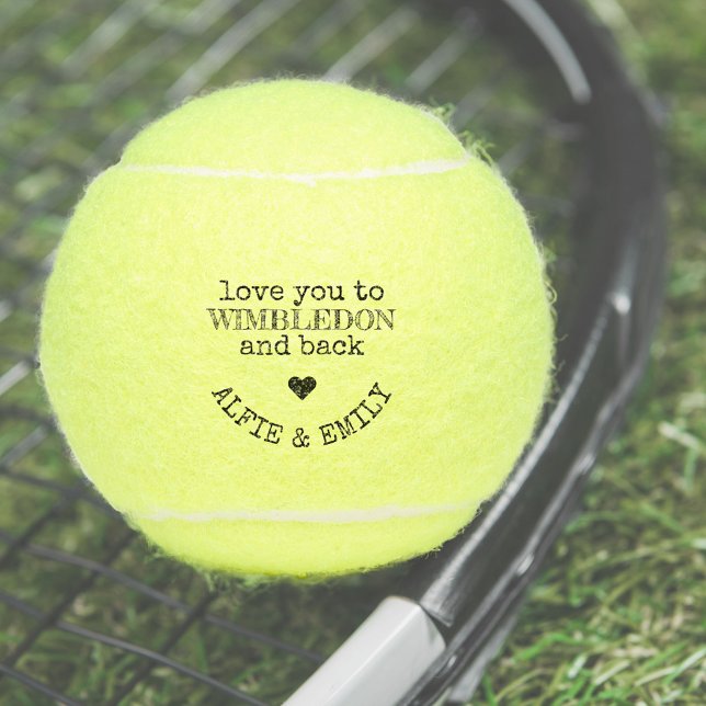 Love You to Wimbledon and Back Personalised Tennis Balls (Creator Uploaded)