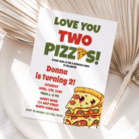 Love You Two Pizzas, Pizzas Second Birthday Party