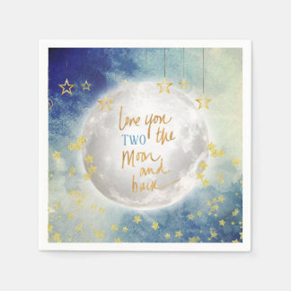 Love you TWO the Moon and Back Napkin