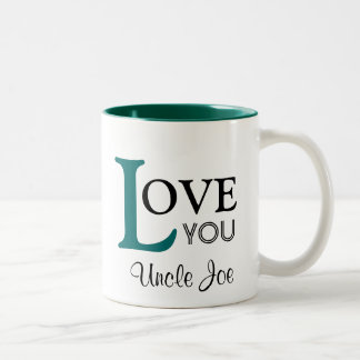 Love You Uncle Custom Name Two-Tone Coffee Mug