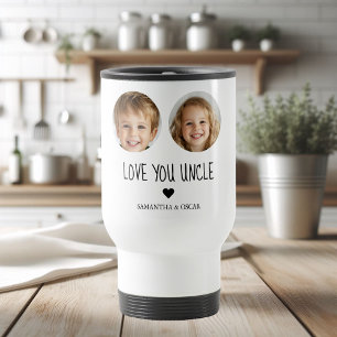 Love You Uncle   Personalised Two-Face Photo  Travel Mug