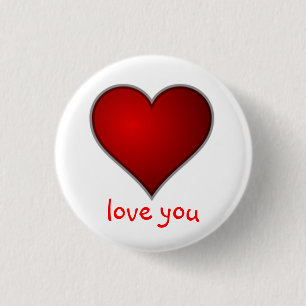 Love You Valentine Button