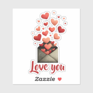 Love You Valentine Envelope Design