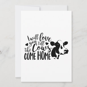 Love You Valentine's Day Card For Cow Lovers